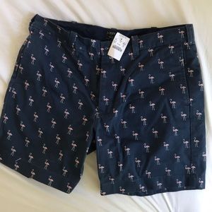 JCrew flamingo print Reade shorts